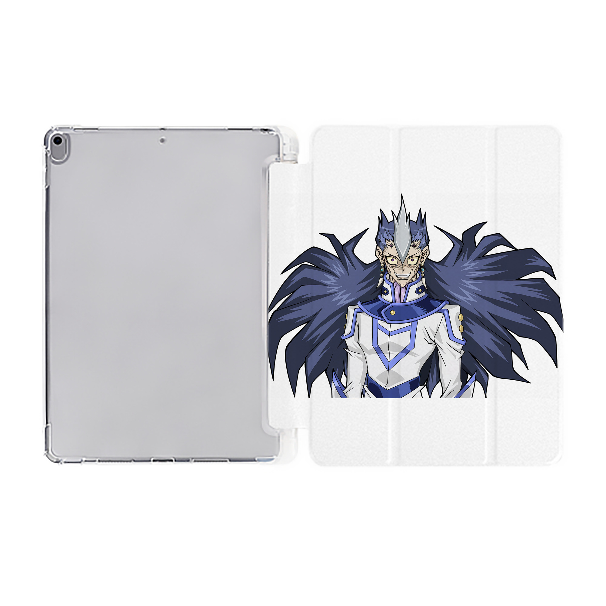 （画像用） 遊☆戯☆王 Yu-Gi-Oh! IPad ケース ペン収納付き 三つ折りスタンド PUレザー×シリコン 対応機種9.5/10.5/10.9インチ